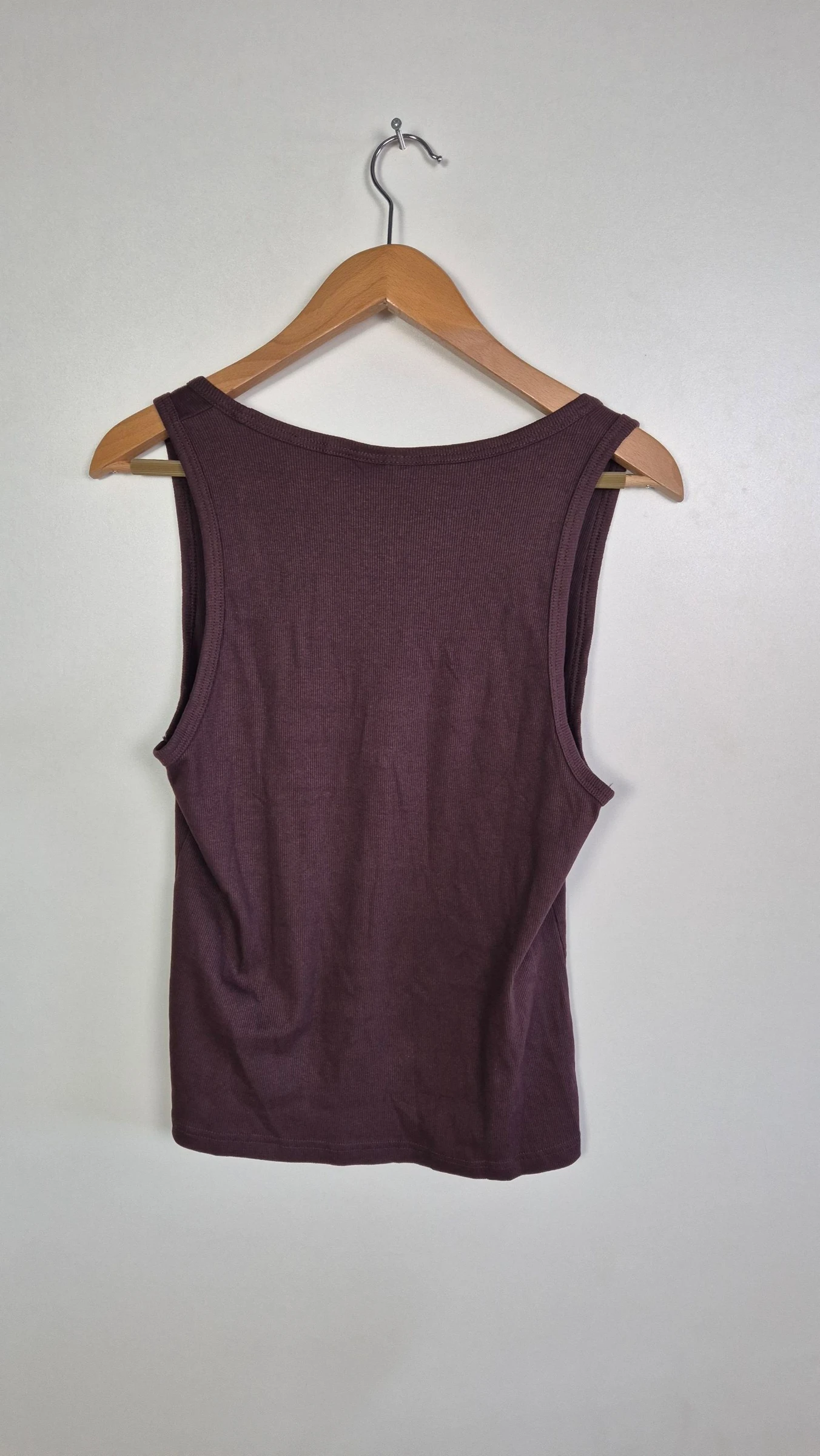 Camiseta de tirantes acanalada marrón de Weekday para mujer talla XL – photo 6